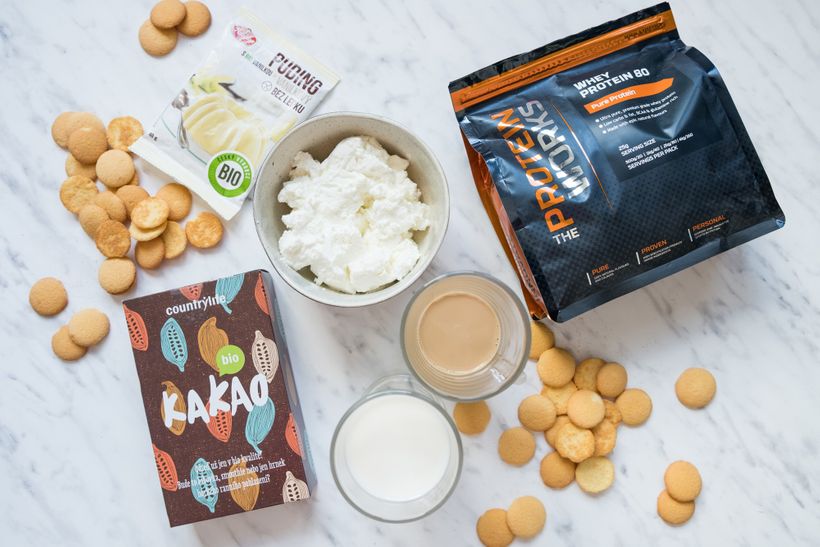 Protein-Tiramisu mit Quark ohne Ei