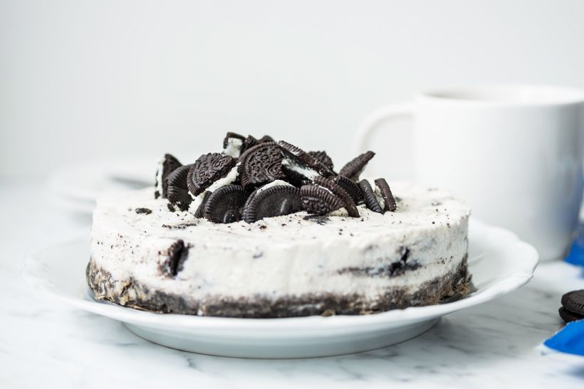 Nepečený fit oreo cheesecake z tvarohu a ricotty