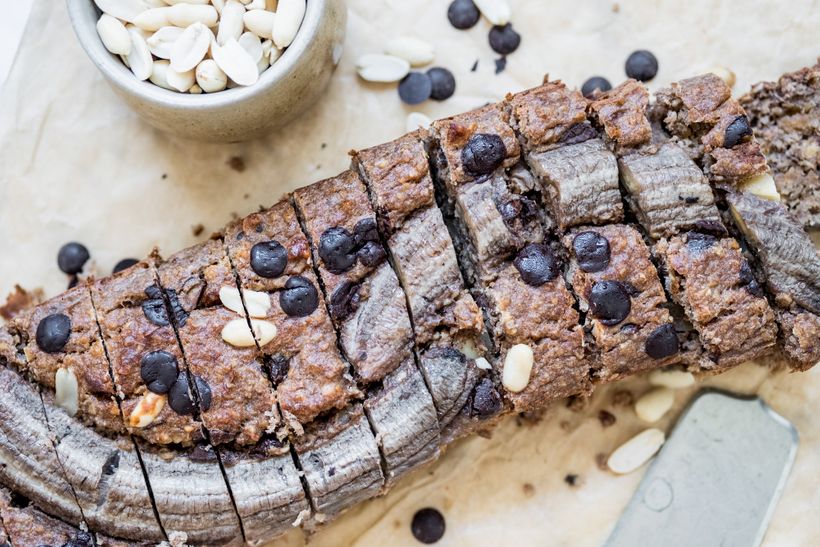 Zdrowy chlebek bananowy z płatkami owsianymi