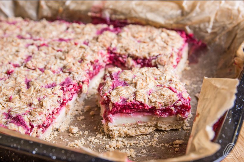 Malinový koláč s drobenkou