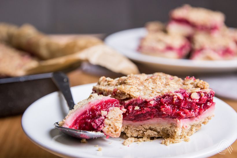 Malinový koláč s drobenkou