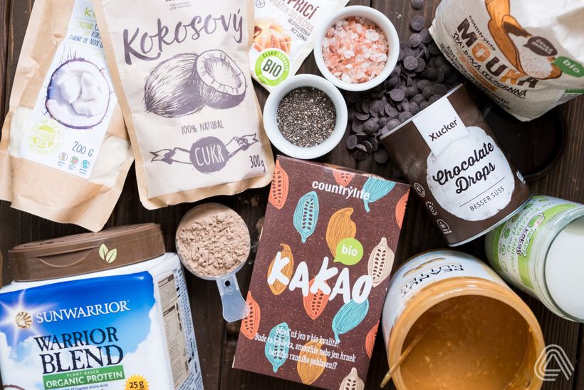 Vegan čokoládové brownies s arašídovým máslem