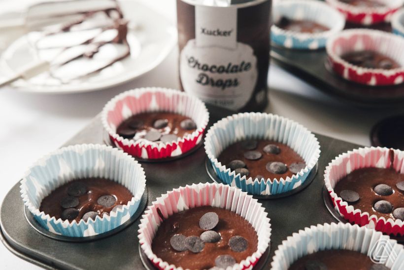 Ultračokoládové muffiny pro milovníky čokolády s bílkovinami navíc