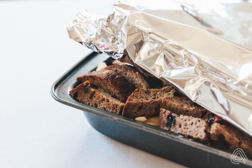 Fit žemlovka s jablky a tvarohem