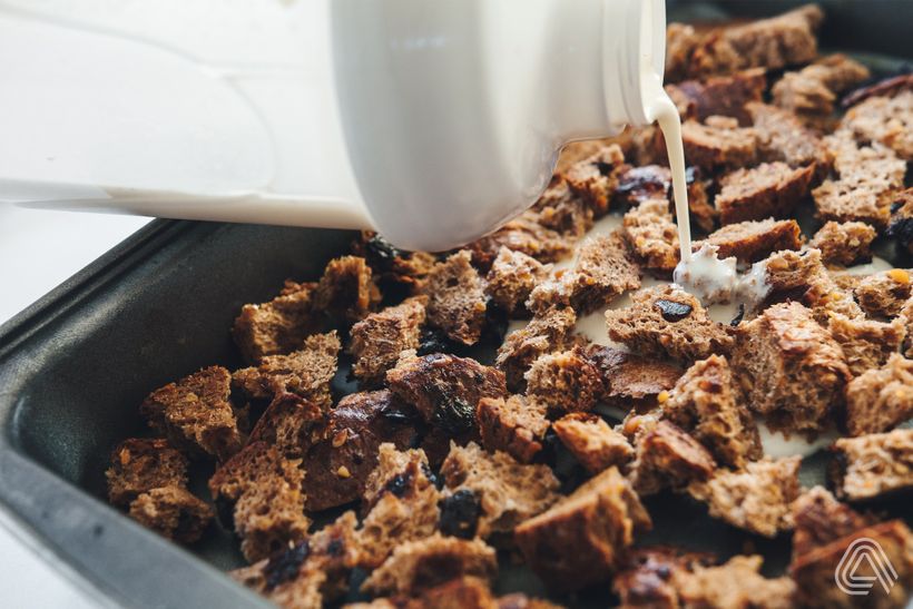 Fit žemlovka s jablky a tvarohem