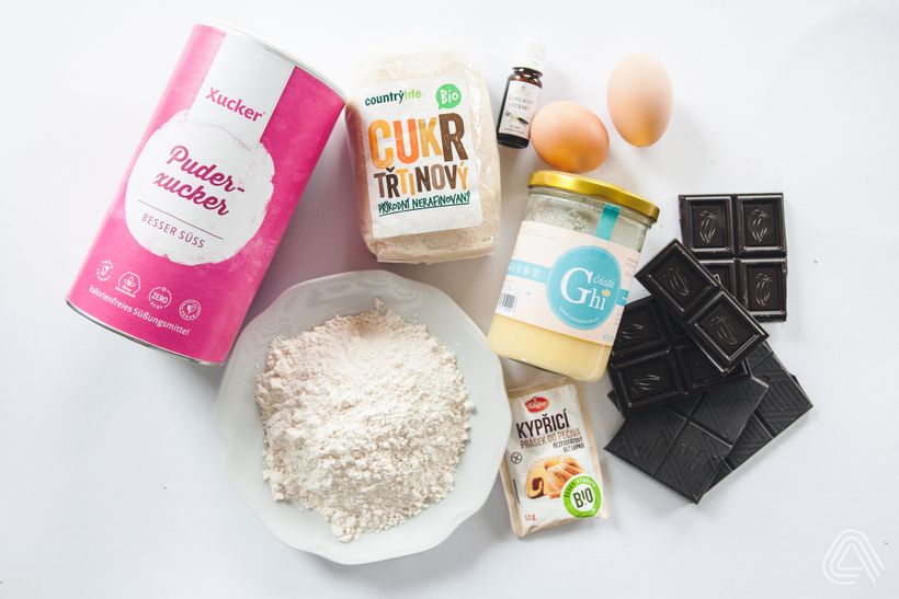 Zasnežené vianočné čokoládové guľôčky