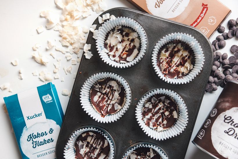 Kokosovo-čokoládové košíčky
