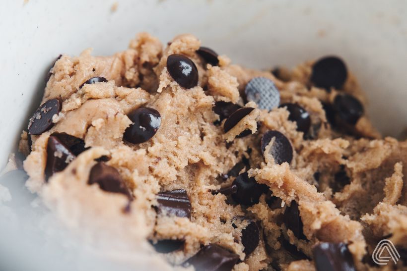 Amerikanische Schoko-Cookies mit Dinkelmehl