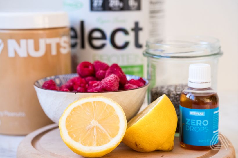 Malinový chia pudink s kokosovým mlékem