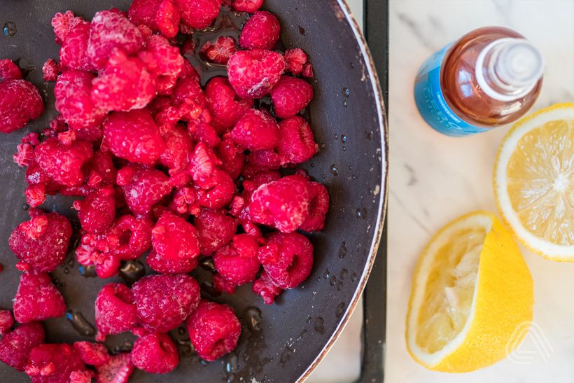 Malinový chia pudink s kokosovým mlékem