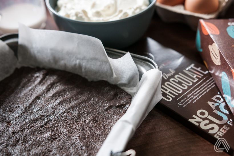 Extra čokoládový cheesecake na plech