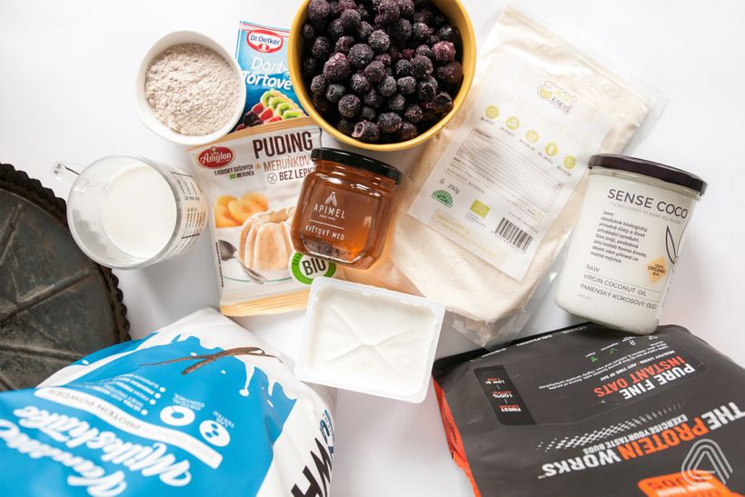 Čučoriedková torta s tvarohom