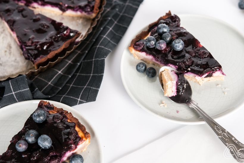 Čučoriedková torta s tvarohom