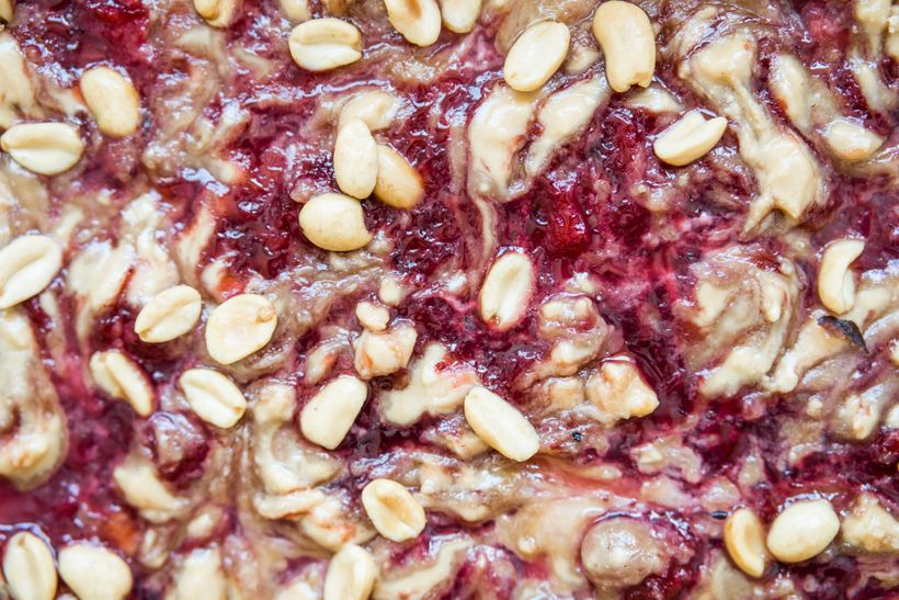 Peanut butter & jelly řezy