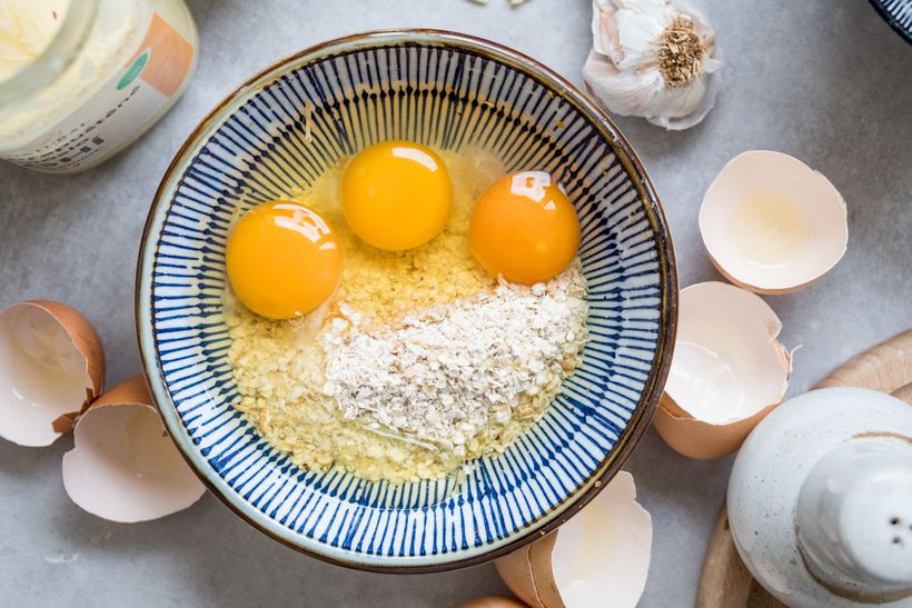 Eieromelett mit Gemüse und Käse