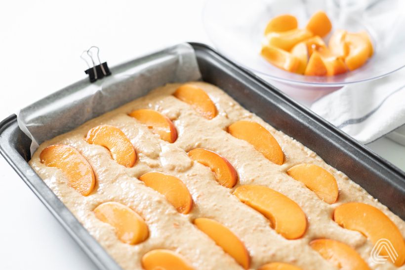 Gesunder Aprikosenkuchen vom Blech