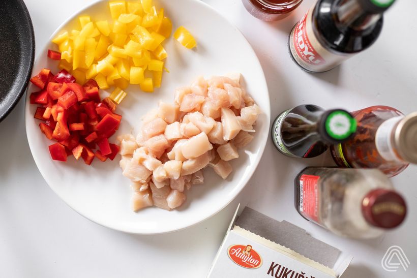 Csirkemell édes-savanyú mártásban