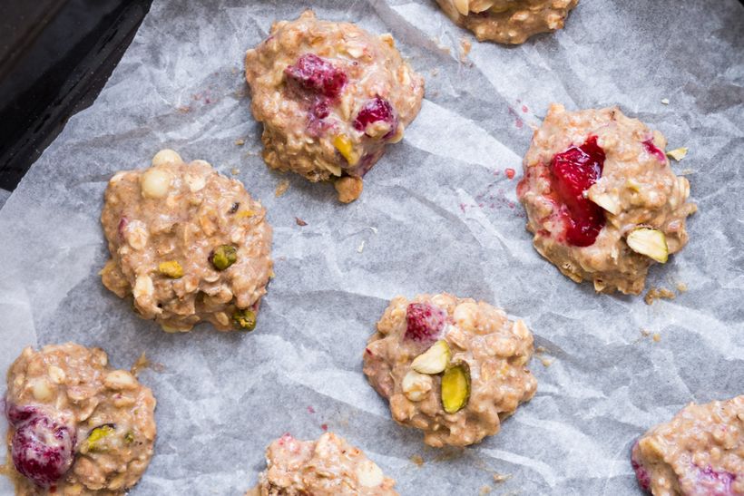 Jahodové sušienky s bielou čokoládou