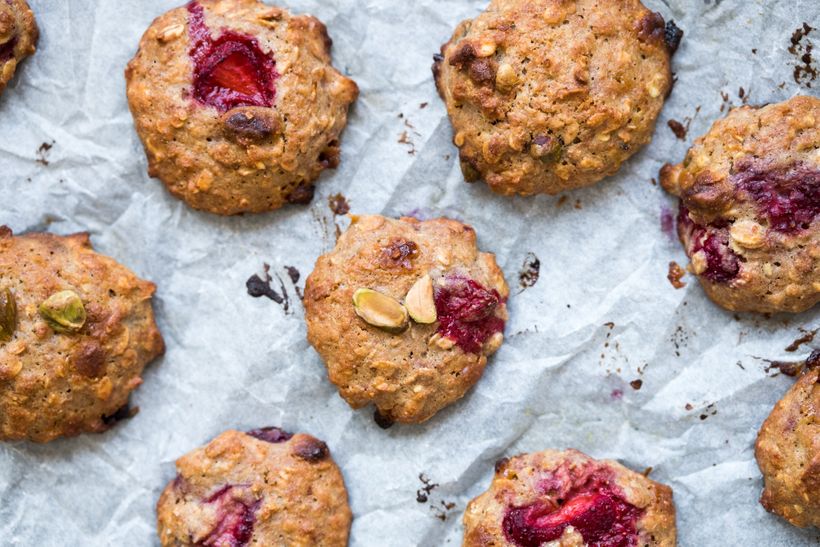 Jahodové sušienky s bielou čokoládou