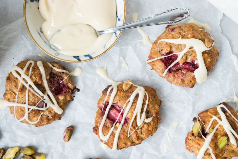 Jahodové sušienky s bielou čokoládou