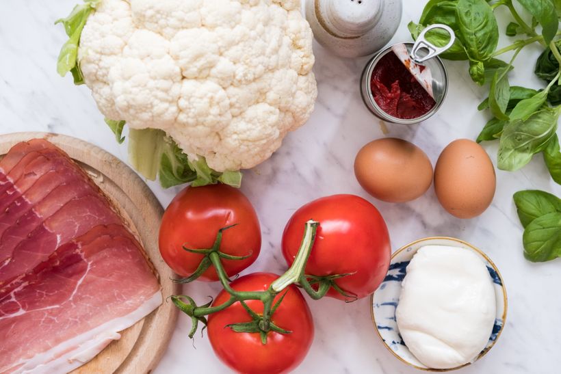 Květáková pizza bez mouky