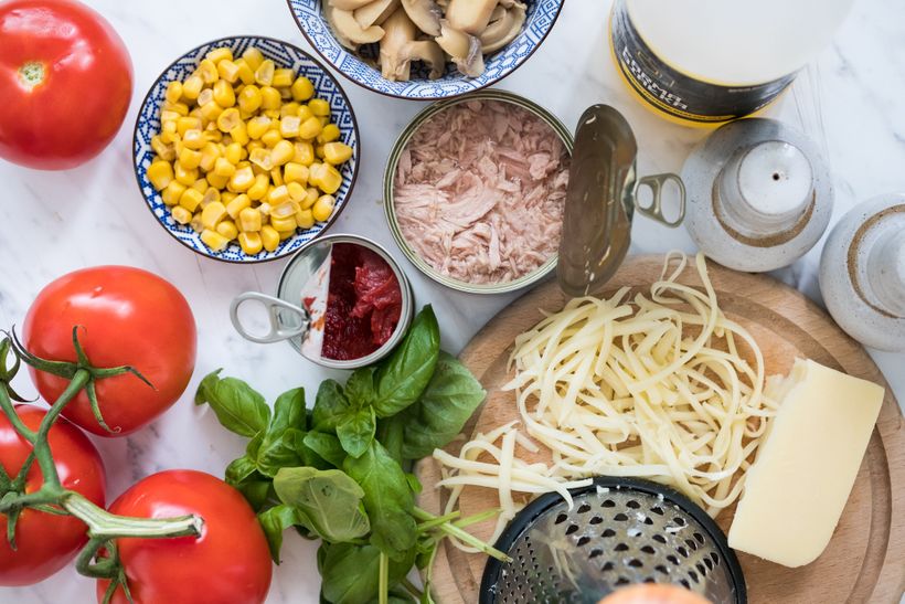 Zdravá domácí tuňáková pizza z bílků