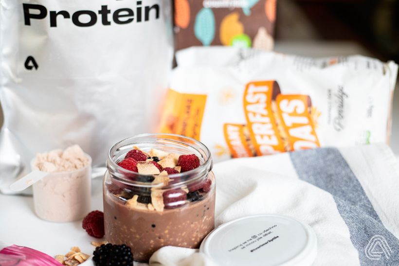 Svačiny s vysokým obsahem bílkovin: Protein Overnight Oats s čokoládovou příchutí