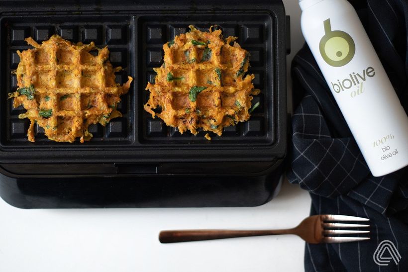 Slané bezlepkové wafle z batátů