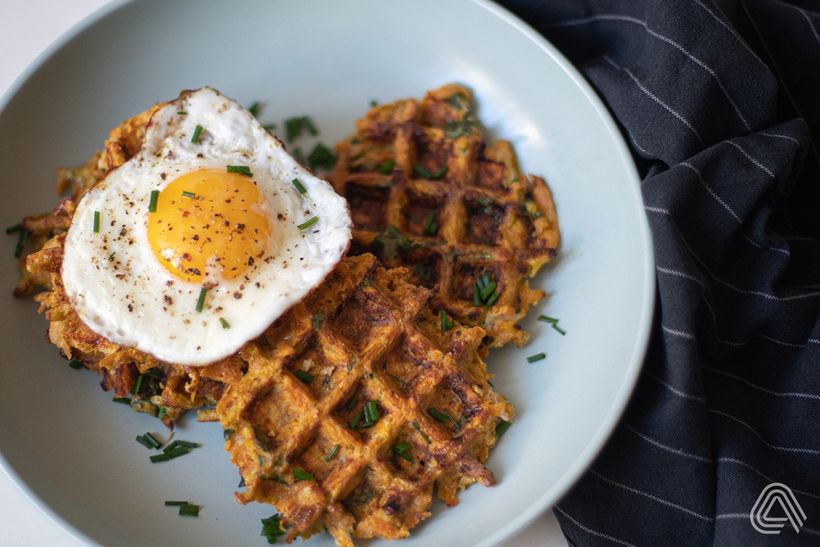 Slané bezlepkové wafle z batátů