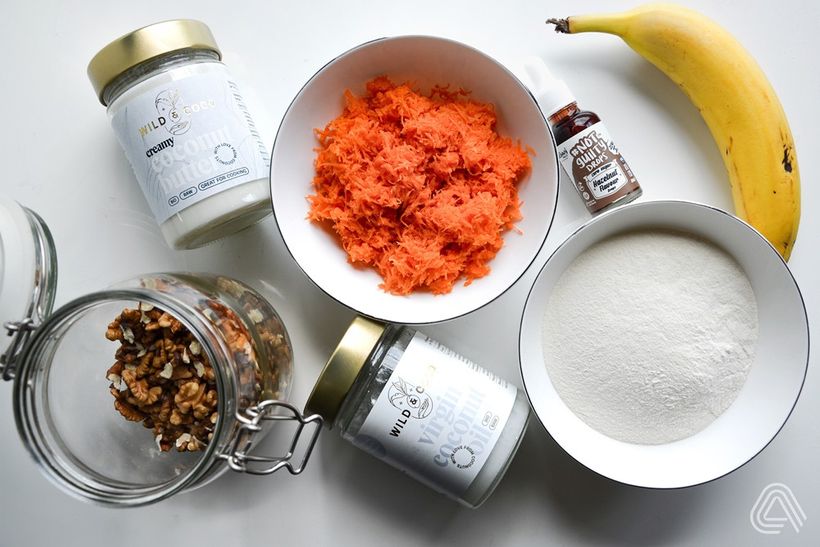 Banánovo-mrkvové rezy s tvarohovým krémom