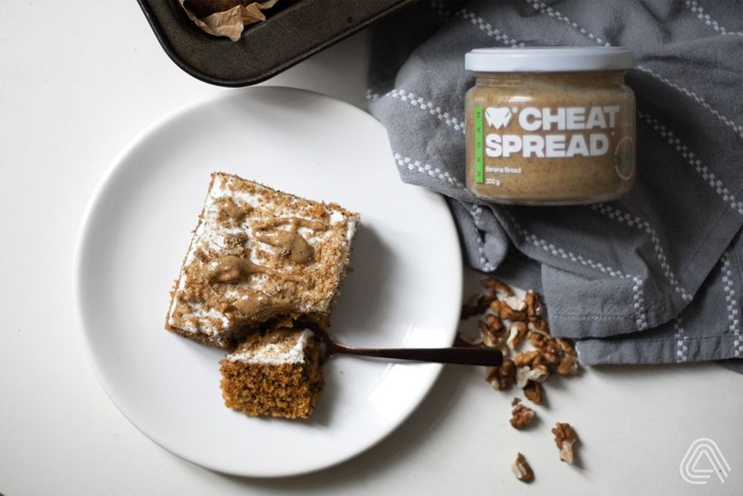 Banánovo-mrkvové rezy s tvarohovým krémom