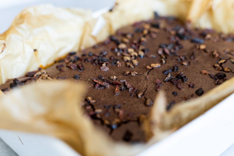 Čokoládové brownies s ľahkým tekvicovým krémom