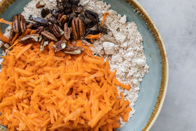 Nadýchané ořechovo-mrkvové muffiny s krémem