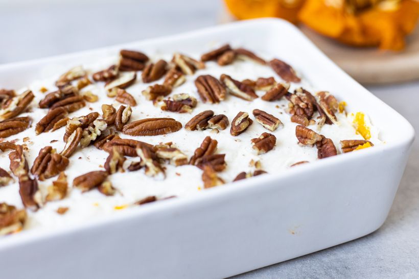 Nebeské tekvicové rezy s troma druhmi krémov