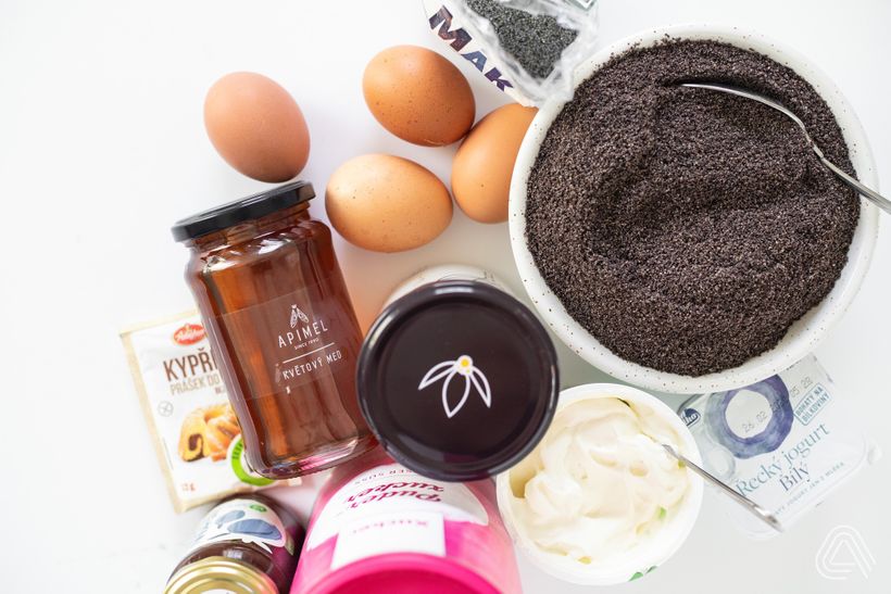 Quarkmohnkuchen mit Marmelade ohne Mehl