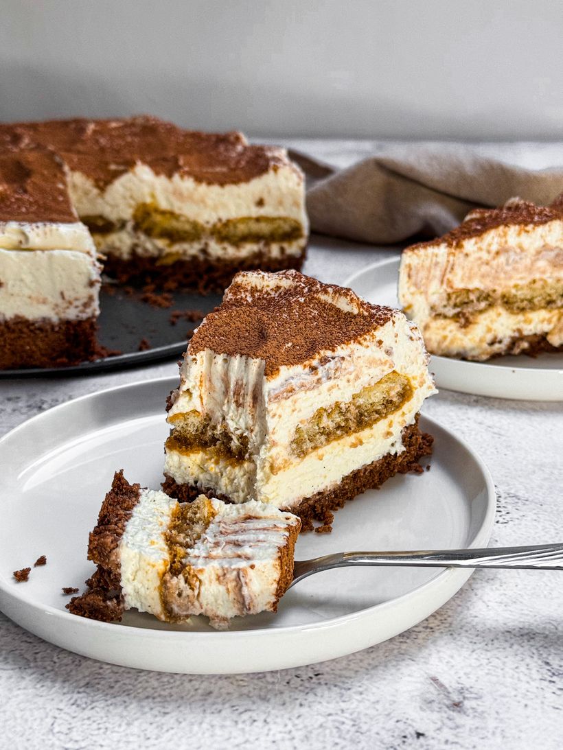 Nepečený tiramisu cheesecake