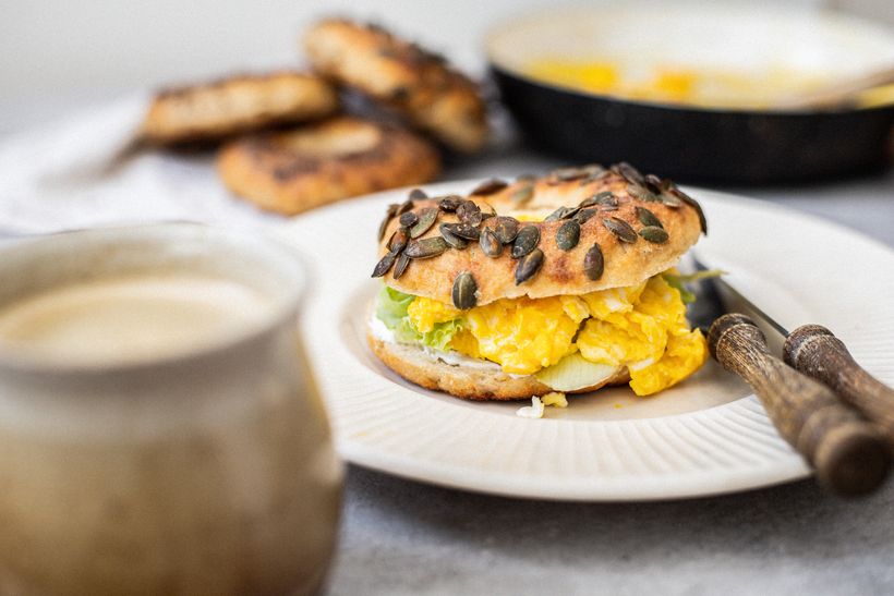 Hausgemachter Joghurt-Bagel