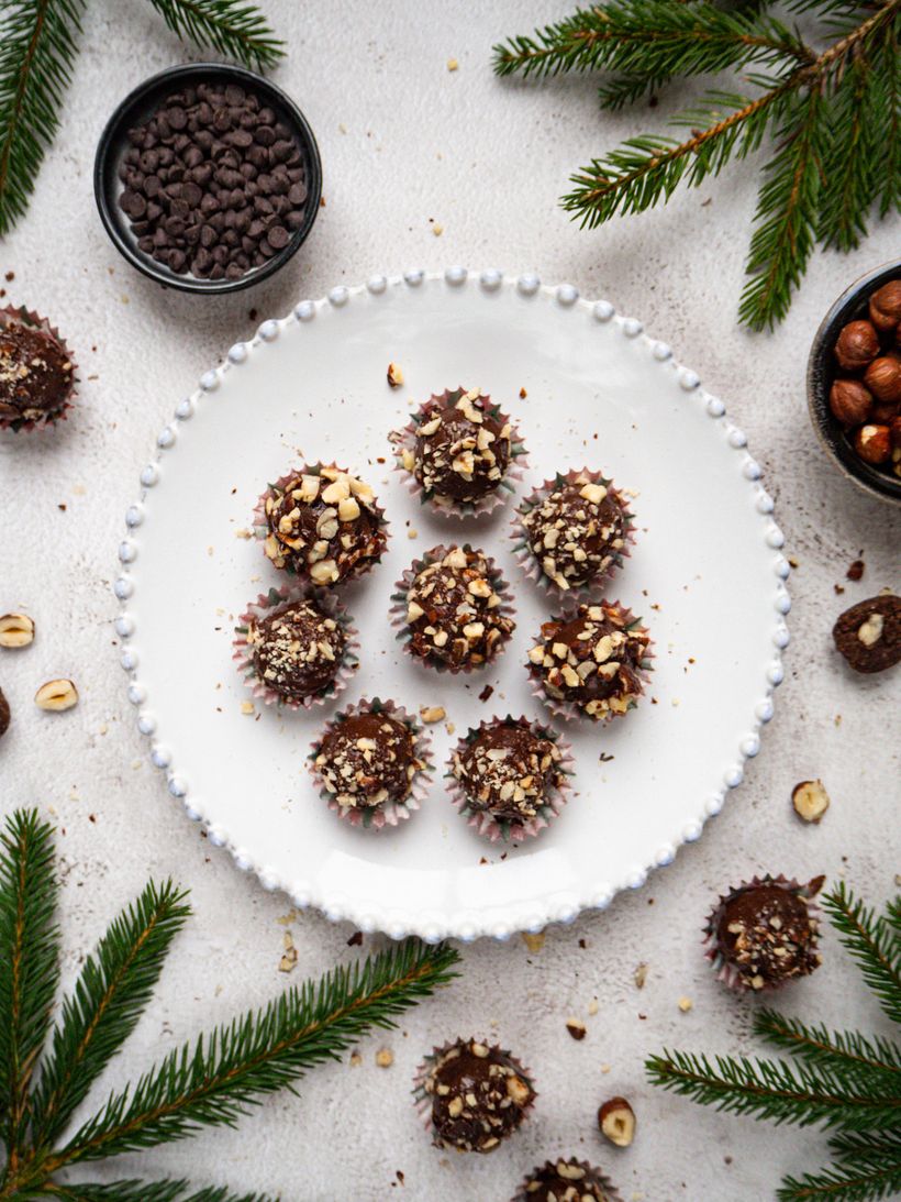 Lieskovoorieškové truffles v čokoláde