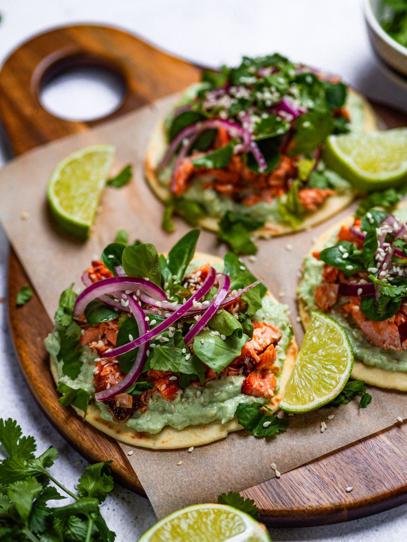 Tacos s pečeným lososem