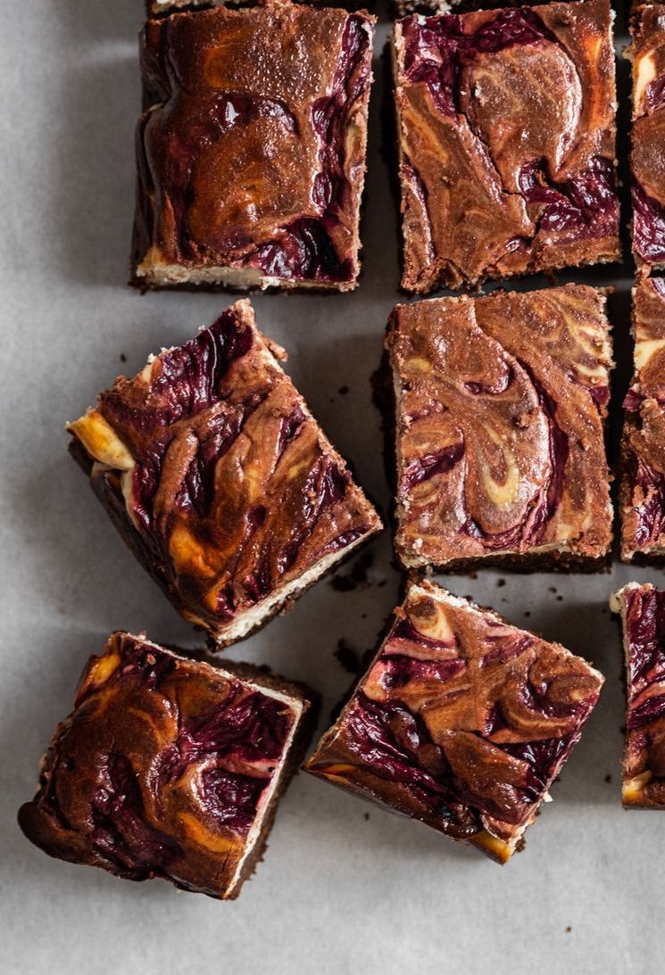 Zdravé cheesecake brownies