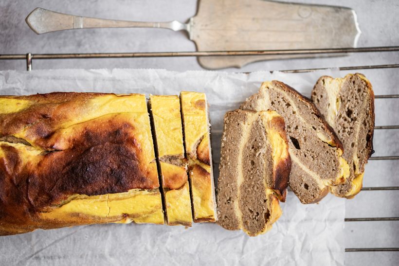 Banánový chlebíček s tvarohovo-ricottovým krémem