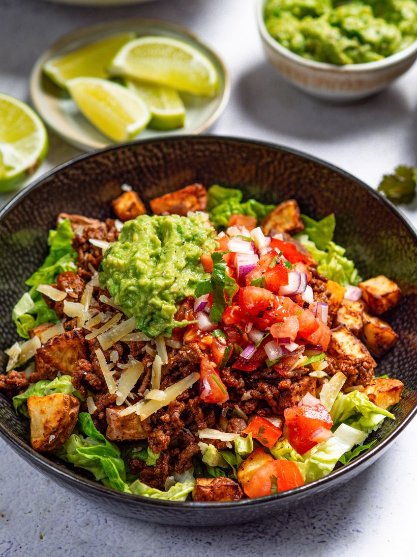 Taco Bowl s mletým hovězím masem