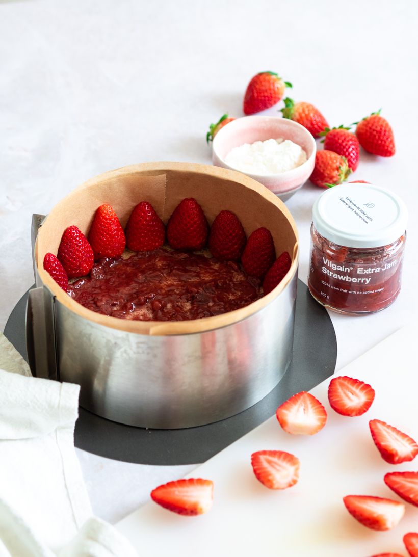 Jahodová torta Fraisier s tvarohom