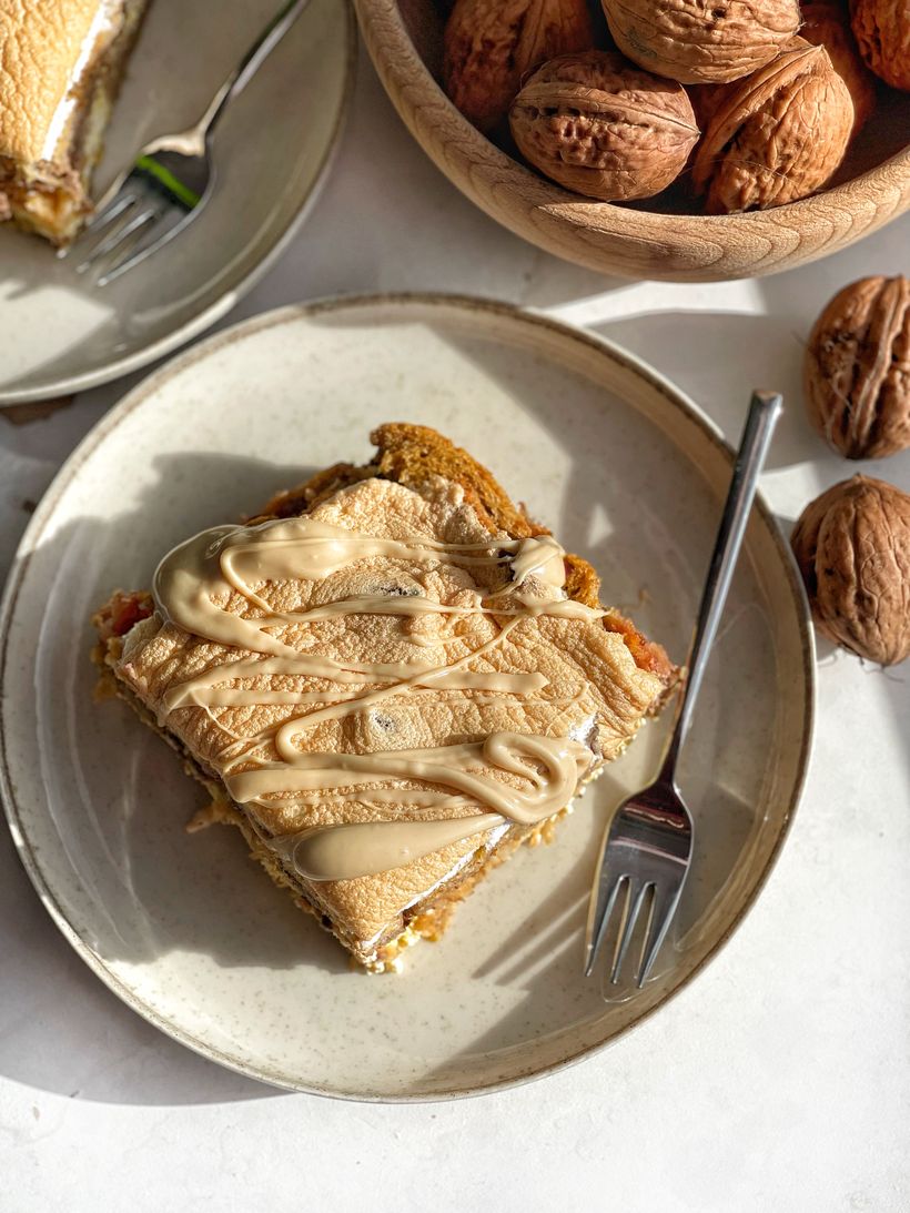 Žemlovka z toustového chleba s tvarohem