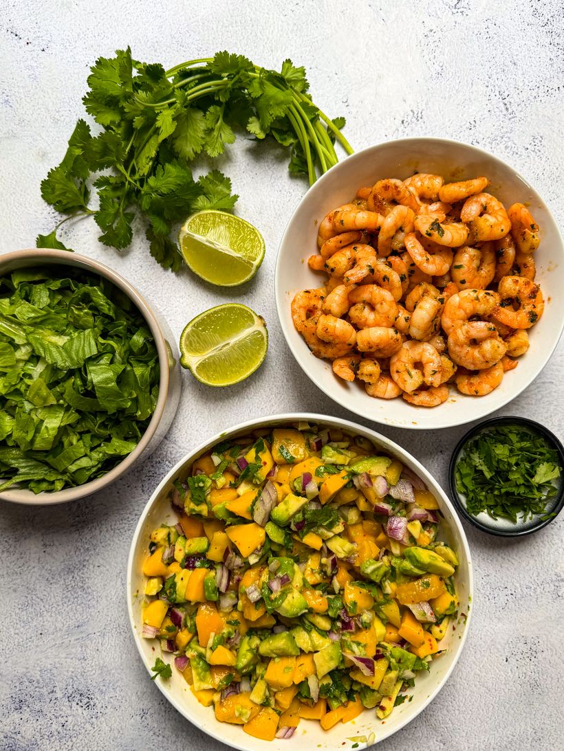 Krevetové tacos s mangovou salsou
