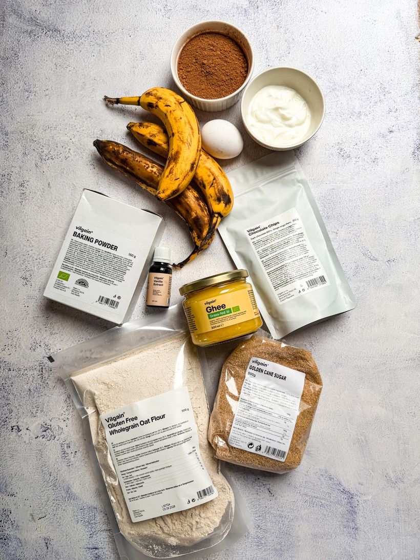 Bananenbrot mit Schokolade