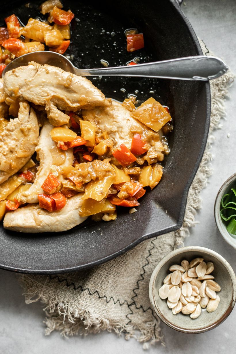 Kuracie kung pao s arašidmi a ryžou