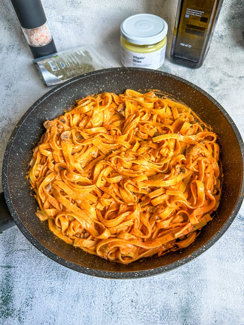 Krémové šampiňónové cestoviny