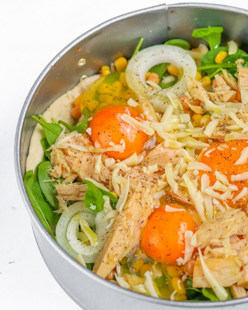 Slaný koláč s tuňákem