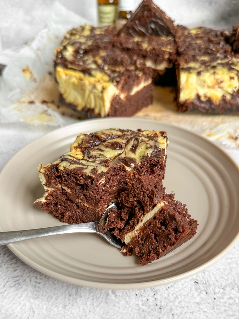 Bohnen-Brownies mit Quark